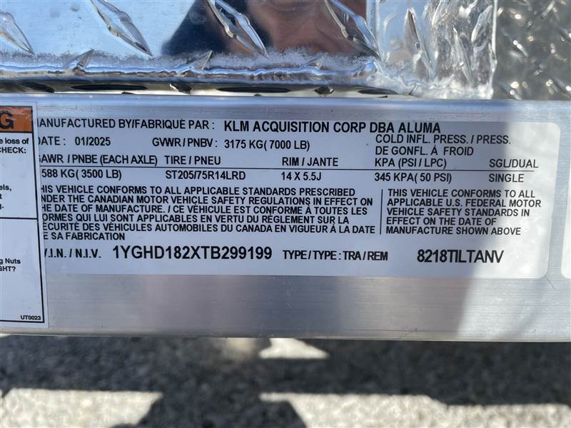 2026 Aluma 8218 Tilt Executive TA Trailer - Image 3